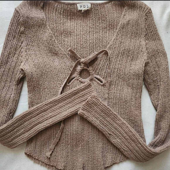 POL Women's Tan Sweater - Picture 1 of 6